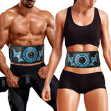 Electroestimulador Muscular Abdominales, EMS Estimulador Abdominal Seguro, Rápido Y Efectivo, Musculacion En Casa, Cinturon Electroestimulador Abdominales Con Correa De Extensión Adicional(Azul)